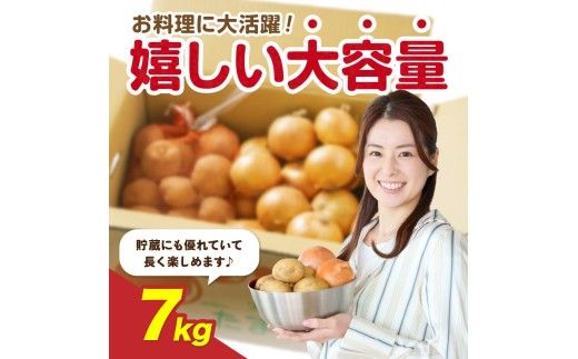 【予約：2026年10月から順次発送】北見市産 たまねぎとじゃがいもセット 約7kg ( 野菜 たまねぎ 玉ねぎ タマネギ 玉葱 ジャガイモ じゃがいも 北海道 セット ふるさと納税 )【002-0007-2026】