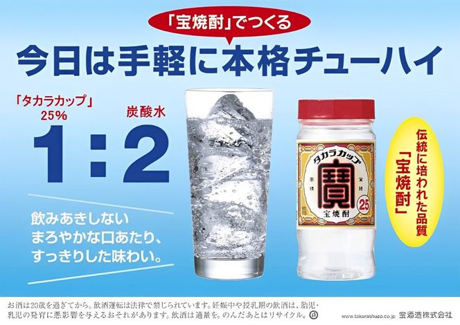 宝焼酎 甲２５° タカラカップ ペットカップ 220ml 24本-[G450]