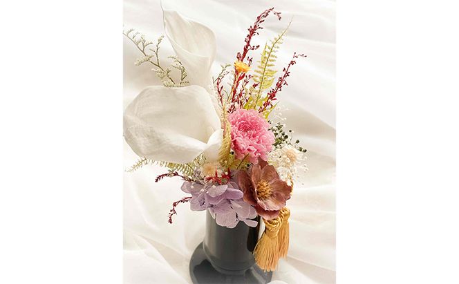 プリザーブドフラワー 仏花 白いカラー 2個 セット 花 フラワー 