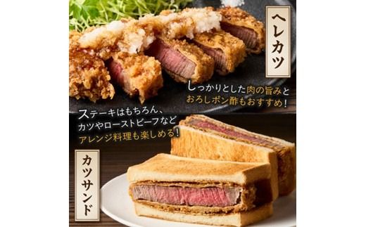 STEAK BOX 肉屋が選び抜いた極上のヘレ《 牛肉 ヘレ肉 ステーキ フルオーダーカット ローストビーフ ヒレ ヒレ肉 和牛 フィレ おいしい おすすめ 贈答 ギフト プレゼント 》【2413A11503】