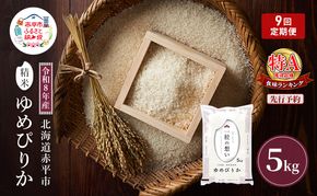 令和8年産 北海道 赤平産 ゆめぴりか 5kg 【先行予約】 9ヵ月連続お届け 白米 精米 米 北海道 ごはん ご飯 ライス おにぎり 定期便 定期 お楽しみ 9回