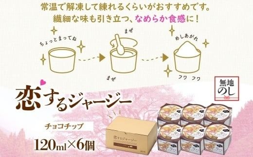 【ジェラート醍醐桜】【熨斗】恋するジャージーチョコチップ 6個セット / 岡山 真庭 醍醐桜 極上スイーツ 濃厚 プレゼント 贈答 デザート ギフト ジャージー牛 ミルク ジェラート おやつ チョコレート 子供から大人まで 冷凍 人気 贅沢 【nhss017n-01】