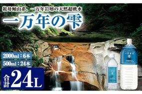 ミネラルウォーター 一万年の雫 軟水 (500ml×24本・2L×6本) 国産 お水 ミネラル 天然 料理 健康 維持 大分県 佐伯市 防災 常温 常温保存【BM85】【(株)ウェルトップ】