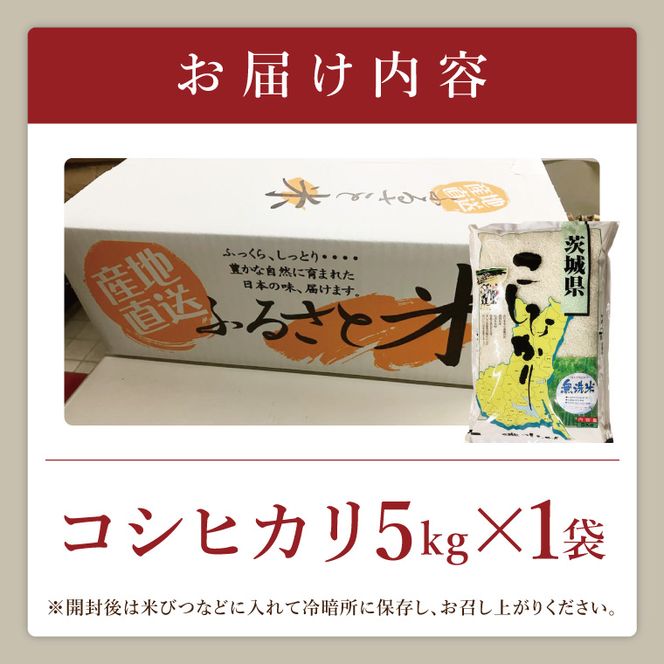 R7年産取手市産コシヒカリ 無洗米5kg|お米 米 こしひかり コシヒカリ 白米 無洗米 茨城県 取手市（BS005）