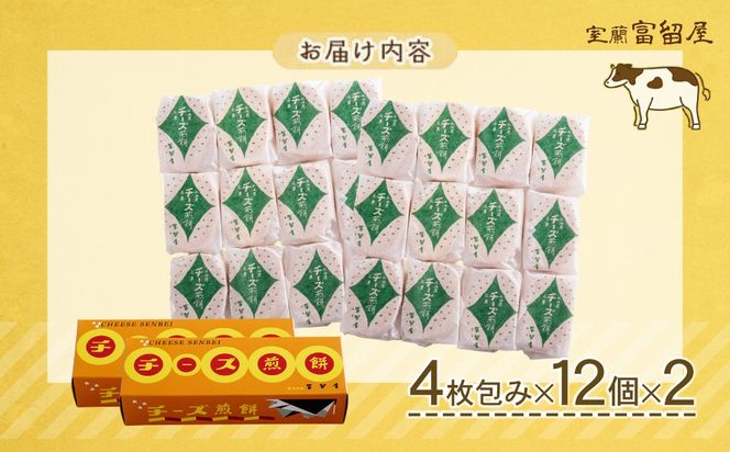 チーズ煎餅 4枚包み×12個×2 MROT009