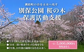 【返礼品なし】別保公園の桜を雪害から復活させたい ｜「日本一遅い桜まつり」応援寄附（5,000,000円） さくら 桜 桜の木 植樹 別保公園 北海道 釧路町 釧路超 寄付 支援 応援 共感型sakura04