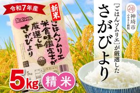 【令和7年産 新米】ごはんソムリエが厳選 白米 さがびより 5kg【神埼市産 米 お米 精米 白米 5kg さがびより ブランド米 食味鑑定士】(H063144)