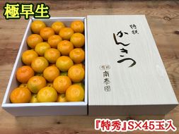 極早生 有田みかん 化粧箱 約3kg『特秀』Sサイズ45玉入_ZF6002n