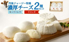 丹後ジャージー牧場の濃厚チーズ2種セット（モッツアレラ・リコッタ） 濃厚チーズセット 丹後ジャージー牧場 ミルク工房そら モッツアレラ リコッタ ナチュラルチーズ ジャージー牛乳を使用したミルク風味の豊かなチーズ　TJ00015