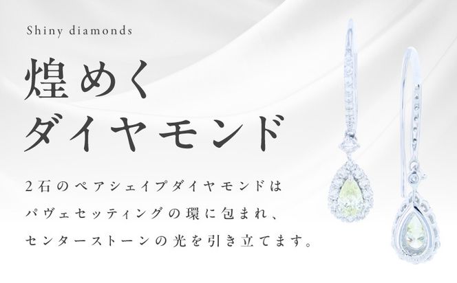 J067 ARC-EN-CIEL PTダイヤピアス(計0.77ct)【鑑別書付き ジュエリー プレゼント ギフト ファッション アクセサリー 贈り物 贈答 お祝い 記念日】