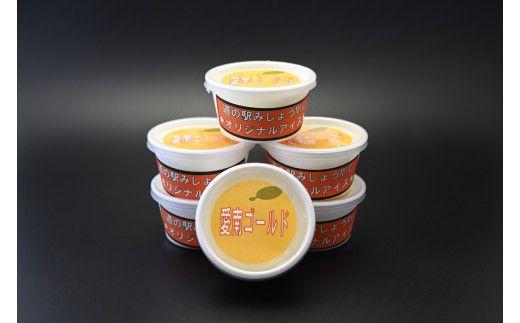 道の駅オリジナル「愛南ゴールドアイスクリーム」8個 アイス アイスクリーム シャーベット デザート スイーツ お菓子 食品 冷凍 みかん 蜜柑 柑橘 河内晩柑  愛南総研 道の駅MIC