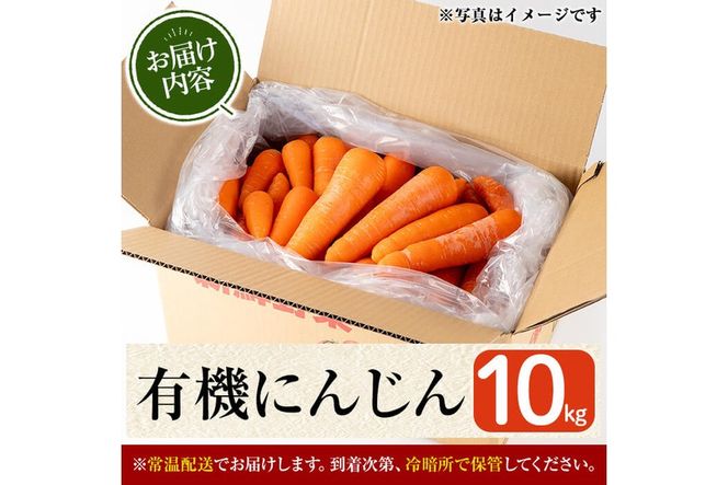 a992 《訳あり》《先行予約受付中！2026年12月上旬～2027年3月上旬の間に発送予定》有機人参 (10kg)【今村農園】姶良市 国産 有機栽培 有機 野菜 やさい にんじん ニンジン 訳アリ