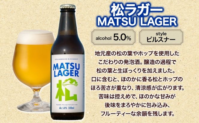 松ラガー MATSU LAGER 330ml 3本 発泡酒 松の葉 生ぼっくり ホップ フルーティー 酒 お酒 アルコール 晩酌 宅飲み リフレッシュ アウトドア レジャー お祝い ギフト 贈り物 手土産 ご褒美 湘南 GreenBeachbrewery 茅ヶ崎市 神奈川県