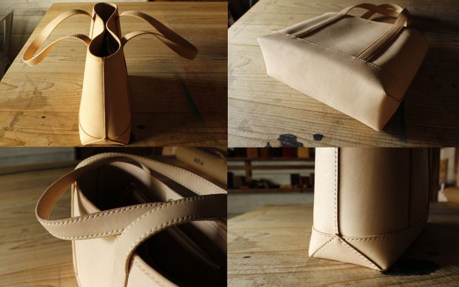 伊賀牛革トートバッグ＜ステッチ：色選択可＞ work0004