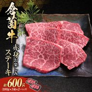 【肉ガチャ】倉薗牧場 赤身お楽しみステーキ 600g (倉薗牛 赤身肉 赤身ステーキ ステーキ ランプ イチボ トモサンカク 希少部位 牛肉)