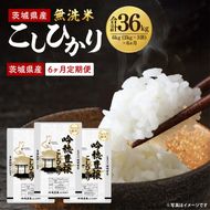 【6ヵ月定期便】＜令和8年産 ＞新米無洗米こしひかり 6kg×6ヵ月
