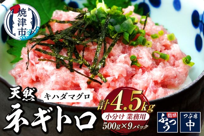 a33-035　焼津 海の極 海伸 マグロ ネギトロ 小分け 業務用 4.5kg 500g×9