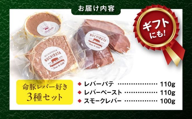 『命豚レバー好きセット』 豚肉 レバーパテ レバーペースト スモークレバー おつまみ 詰め合わせ お取り寄せ 国産 ギフト 冷凍 沖縄市 / DELICATESSEN NUCHIBUTA [BCAR001]