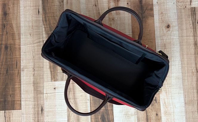 とにかく軽い！ダレスボストンS / レッド / ボストンバッグ ダレスバック 約540g 大容量 合皮 お手入れ簡単 1泊程度 旅行 出張 ジム通い かばんこみせ さくら咲くら