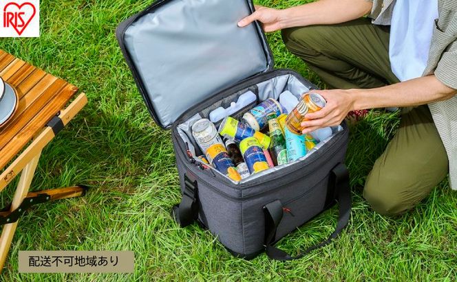 クーラーボックス HUGEL エアロゲルソフトクーラーボックス AGSC-25C チャコールグレー 25L エアロゲル アイリスオーヤマ  保冷バッグ 小型 大型 保冷力 部活 ソフトクーラーボックス アウトドア クーラーバッグ スポーツ キャンプ