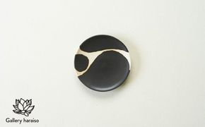 【沖縄のかわいい器】陶factory509 モノクロ皿／ブチ