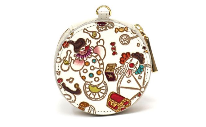 【文庫屋大関】マカロンポーチ ピエロ＜マチネ＞【皮革工芸品】 ポーチ ミニポーチ 小物入れ アクセサリー入れ イヤホン入れ 収納 保管ケース 手のひらサイズ  本革 革 皮革 工芸品 工芸 雑貨 ギフト プレゼント 日本製 東京