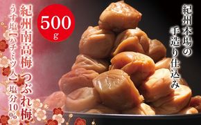 紀州南高梅 つぶれ梅 うす塩【ハチミツ入】塩分10%（500g）なかやまさんちの梅干 梅干し 梅干 梅 うめ ウメ【nky017-105k】
