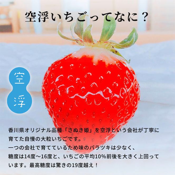空浮いちご 8パック「北海道・沖縄・離島へのお届け不可」 果物 フルーツ 香川県産 ハウス育ち デザート おやつ 食後 お菓子作り ケーキ作り 