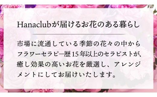 【 12ヶ月 定期便 】 癒し の フラワー セラピー アレンジメント LLサイズ お花 花 はな アレンジ リラックス リフレッシュ ストレス [CT131ci]