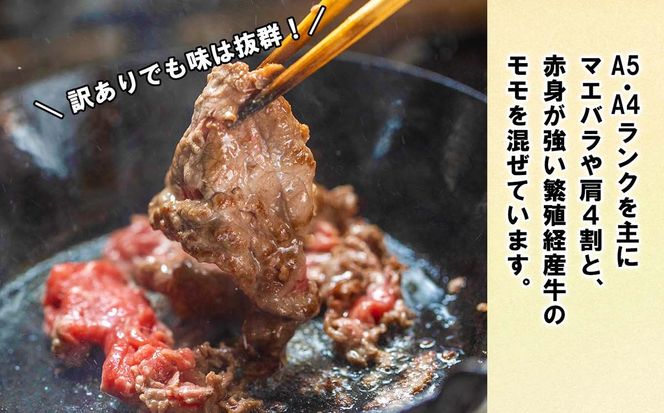 訳あり 北海道産 黒毛和牛 こぶ黒 赤身 切り落とし 2.5kg ( 500g × 5パック ) 【 LC 】 黒毛和牛 和牛 牛肉 経産牛