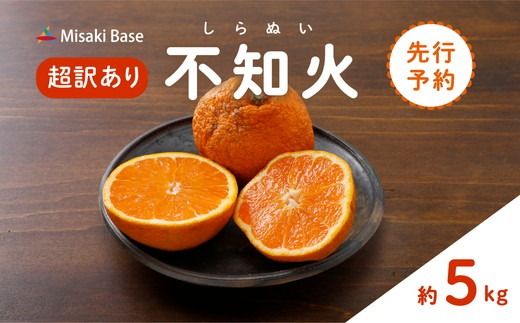 [先行受付][※超訳あり]不知火(しらぬい) 5kg | みかん 柑橘 ミカン 蜜柑 mikan 果物 フルーツ 糖度 甘い でこぽん デコポンと同品種 愛媛県 伊方町 Misaki Base ※2025年2月中旬〜3月中旬頃に順次発送予定 ※離島への配送不可