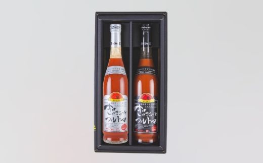 ぎゅぎゅっとフルトマ プラチナラベル（10度）黒ラベル（9度）500ml×2本セット / 塩・砂糖不使用 濃厚トマトジュース 高知県産トマト 土佐市産とまと 野菜ジュース 美容 健康【池トマト】[BQAG057] [BQAG057]
