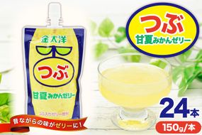AJ237 金太洋 つぶ甘夏みかんゼリー 150g パウチ 24本 [ ゼリー 甘夏 みかん ミカン オレンジ みかんゼリー ミカンゼリー 飲むゼリー つぶつぶ つぶつぶみかん つぶオレンジみかん 果実 パウチ 金太洋 長崎 長崎県 島原市 ]