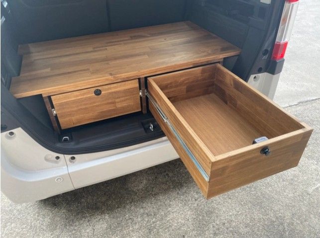 ホンダ Honda N-VAN 専用設計 荷室収納 ラゲッジスペース 活用 引き出し付きで収納力アップ！ トランク