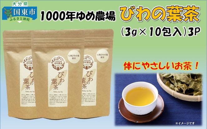 国東産「びわの葉茶」ティーバッグ 3g×10包入り×3袋(合計30包)_1925R