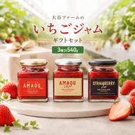 ジャム 早期受付 いちごジャム セット 3種 計540g ギフトセット 大谷ファーム※配送不可：離島