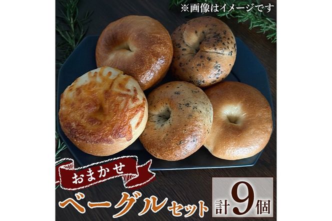 a1098 おまかせベーグルセット(計9個)【bagel cafe sonnet】姶良市 パン ベーグル 冷凍パン 詰め合わせ 個包装 冷凍