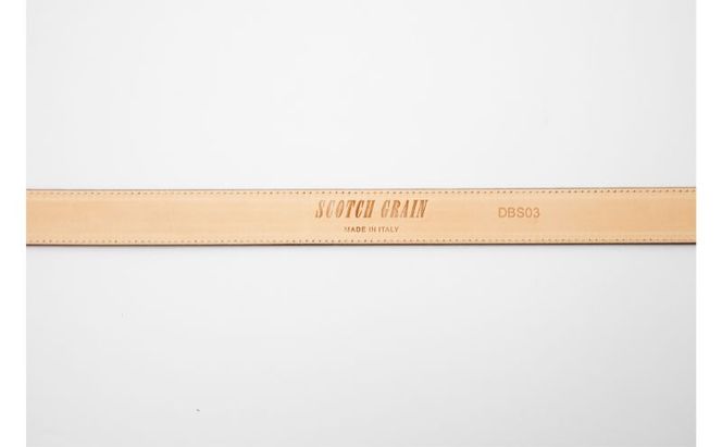 スコッチグレイン監修　オリジナルイタリアンレザーベルト（スエードダークブラウン）　イタリアン ベルト　スエード　本革　東京都　墨田区