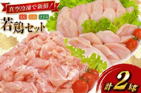 鶏肉 業務用 宮崎県産 若鶏 もも切身 300g 3p むね切身 300g 2p 筋なし ささみ 250g 2p 計 2kg セット [TRINITY 宮崎県 日向市 452061337] 鶏もも肉 もも肉 鶏むね肉 むね肉 ササミ 冷凍 鶏肉もも 詰め合わせ