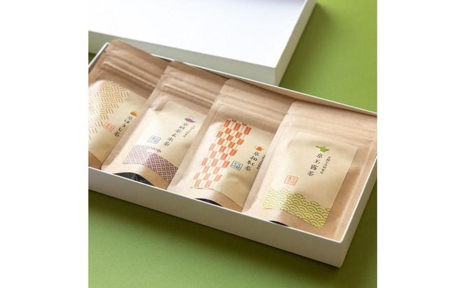 【京都ぎょくろのごえん茶】四種の京茶 飲み比べ白貼箱セット 261009_A-UZ002