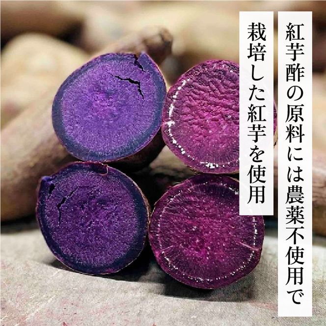 紅芋酢500ml 富士玄米黒酢 900ml 各1本｜健康ドリンク 酢漬け ドレッシング 炒め物 煮物 京都府 宮津市