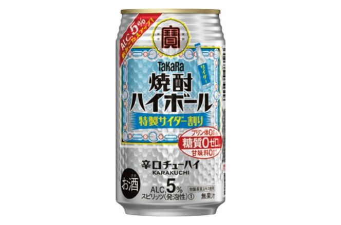 宝焼酎ハイボール　５°特製サイダー割り　350ml缶　24本　タカラ　チューハイ-[G467]