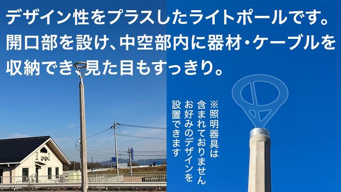 【事前問い合わせ必須】屋外照明用ライトポール LP6.5-18-1.7（8K) 大型 ライトポール 街路灯 景観照明 照明 高耐久 茨城県 筑西市 ちっくん [EV001ci]