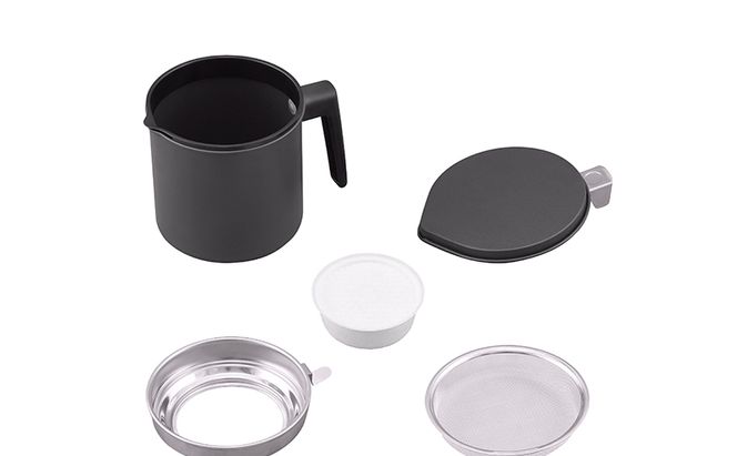 オイルポット カートリッジ付き 油こし 油こし器 油ポット ブラック アイリスオーヤマ H-OP800 油ろ過器 フィルター付き 揚げ物 天ぷら 油 再利用 エコ 節約 活性炭オイルポット 800ml 