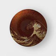 丸小皿 北斎 梨地レッド ［NF262］ 303446_CU90098