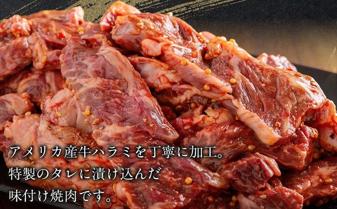 牛サガリ味付き焼き肉用と牛ハラミ味付焼き肉用セット 500g（各250g×1） MROBM065