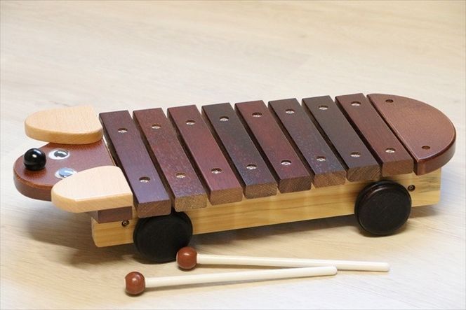 木製おもちゃ ワンちゃんシロホン