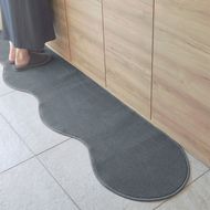 diw0007 北欧風キッチンマット ラグマットタイプ 45×150cm ピーナッツ型 スチール 抗菌防臭 SEK 織人しきもの屋工房