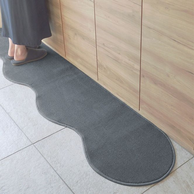 diw0007 北欧風キッチンマット ラグマットタイプ 45×150cm ピーナッツ型 スチール 抗菌防臭 SEK 織人しきもの屋工房