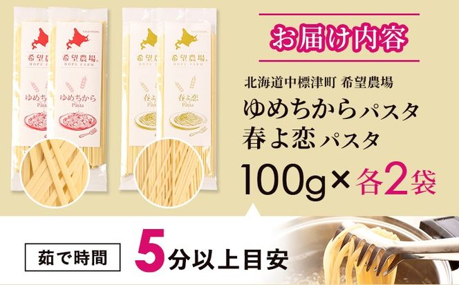 北海道中標津町産「春よ恋」パスタ・「ゆめちから」パスタ 各2袋（合計4袋）【82005】